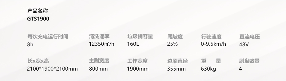 技术参数GTS1900